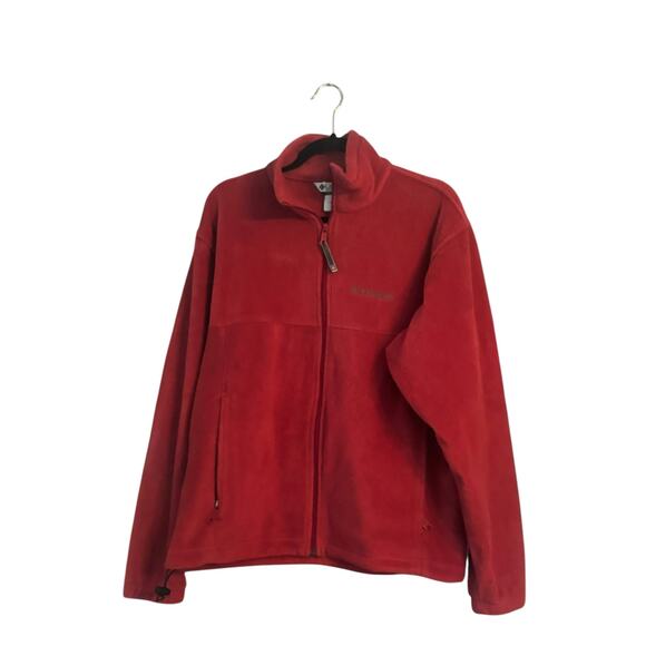 Colombia Sportswear Men’s Fleece M Full Zip Vintage Rust Red Outdoorsy Gorp - Picture 1 of 10
